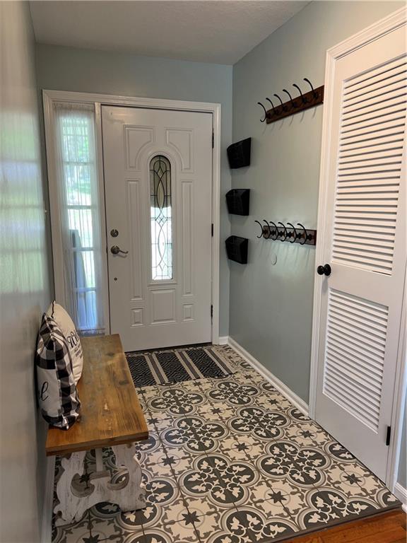 entryway with baseboards