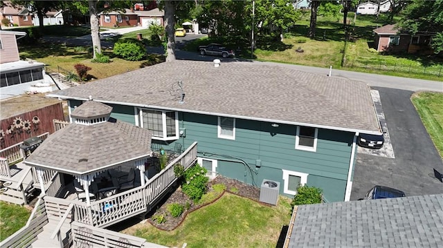 aerial perspective of suburban area