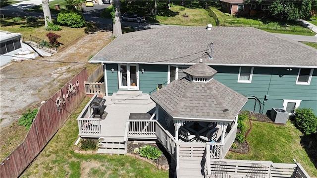 view from above of property