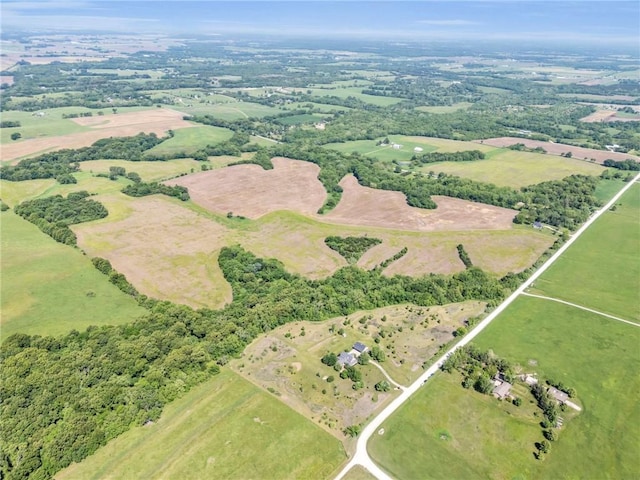 11261 238th St, Lawrence, KS 66044 - aerial view of property's location featuring rural landscape