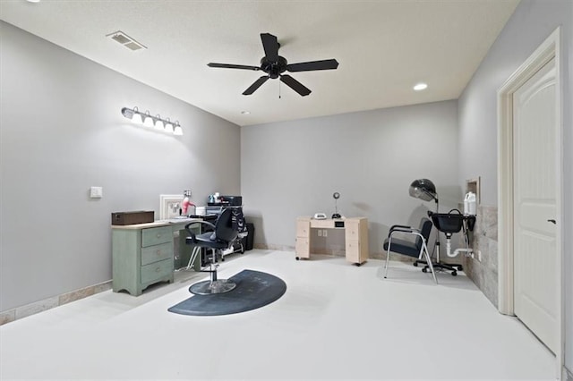 15825 Howe St, Overland Park, KS 66224 - office with ceiling fan and recessed lighting