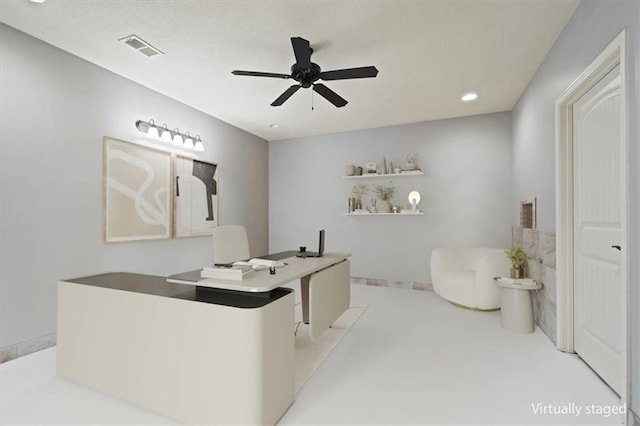 15825 Howe St, Overland Park, KS 66224 - home office with a ceiling fan