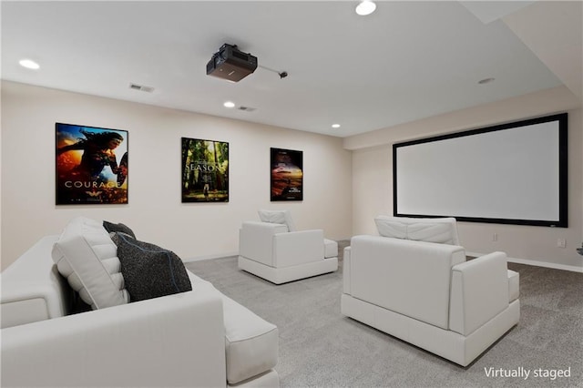 15825 Howe St, Overland Park, KS 66224 - carpeted home theater featuring recessed lighting and baseboards