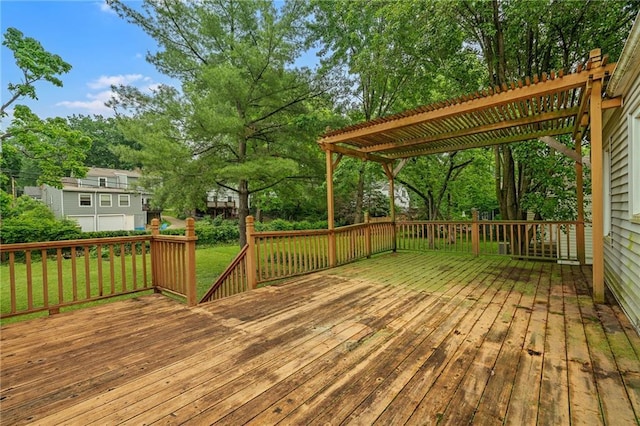 5347 Buena Vista St, Roeland Park, KS 66205 - deck featuring a yard and view of scattered trees