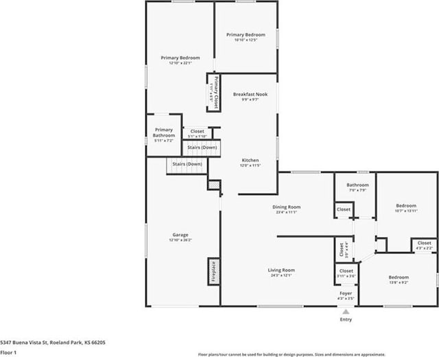 5347 Buena Vista St, Roeland Park, KS 66205 - room layout