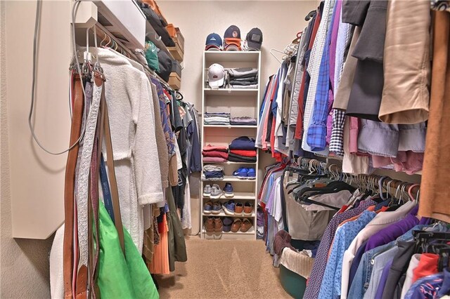 4502 Verona Ct, Riverside, MO 64150 - walk in closet featuring carpet flooring