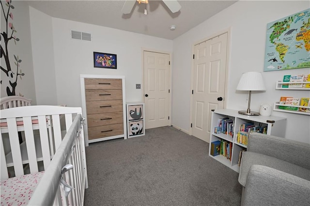15363 S Darnell St, Olathe, KS 66062 - carpeted bedroom featuring a ceiling fan and a nursery area