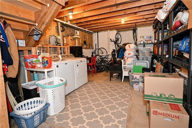 15363 S Darnell St, Olathe, KS 66062 - unfinished basement featuring separate washer and dryer