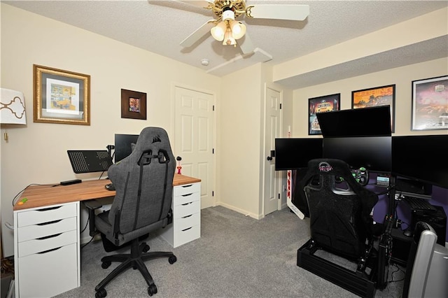 15363 S Darnell St, Olathe, KS 66062 - office with carpet floors, ceiling fan, and baseboards