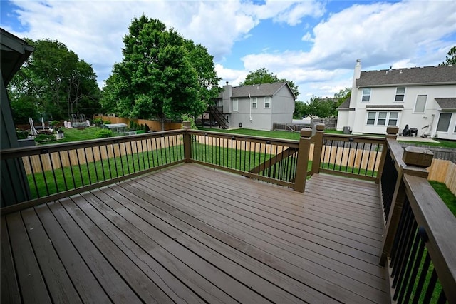 15363 S Darnell St, Olathe, KS 66062 - wooden terrace featuring a residential view