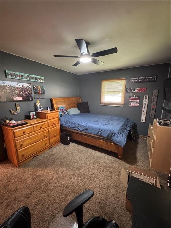 209 S 4th St, Arma, KS 66712 - bedroom featuring carpet flooring and ceiling fan