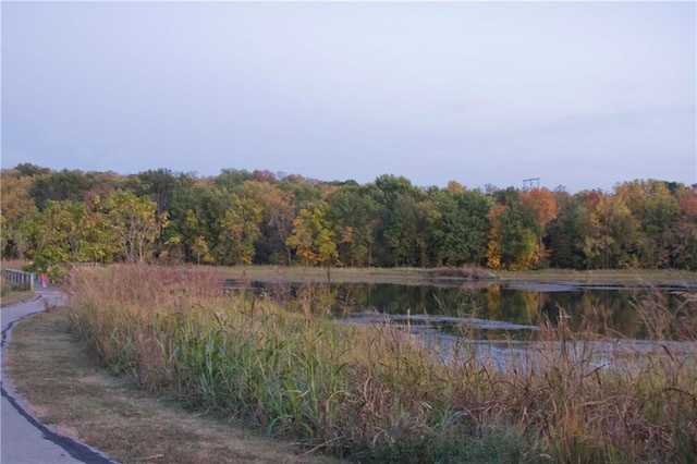 5318 W 159th Ter, Overland Park, KS 66085 - water view with a heavily wooded area