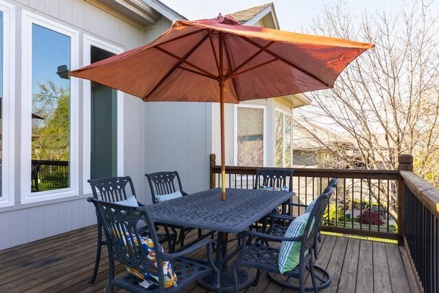 8127 Lone Elm Rd, Lenexa, KS 66220 - deck featuring outdoor dining space