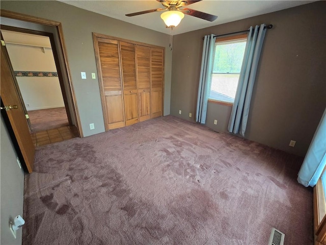 33295 Bethel Church Rd, Osawatomie, KS 66064 - unfurnished bedroom featuring carpet flooring and a ceiling fan
