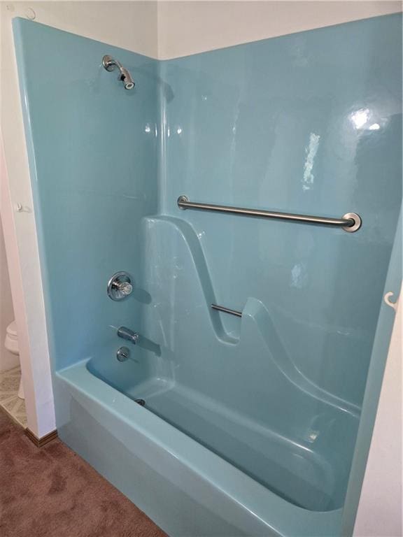33295 Bethel Church Rd, Osawatomie, KS 66064 - bathroom with toilet and shower / bath combination
