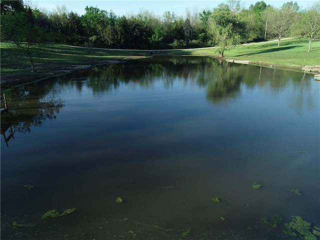 33295 Bethel Church Rd, Osawatomie, KS 66064 - water view featuring a forest