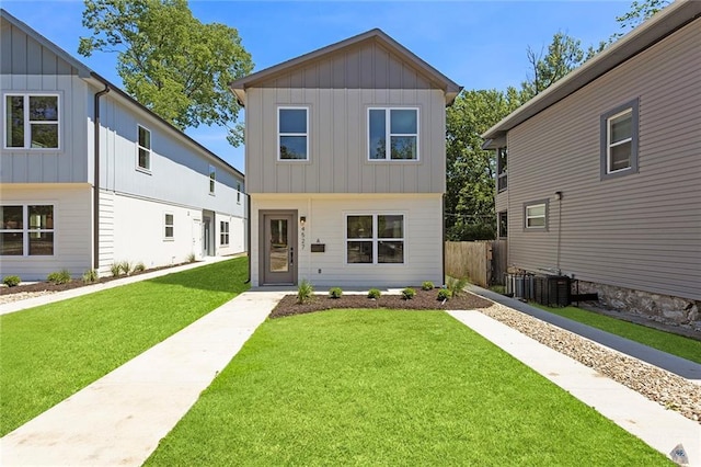 view of front facade with board and batten siding