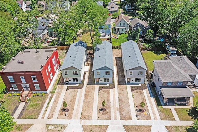 aerial view of residential area
