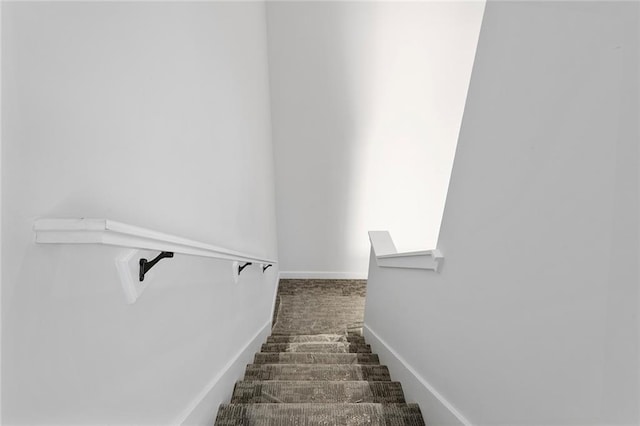 stairs with baseboards