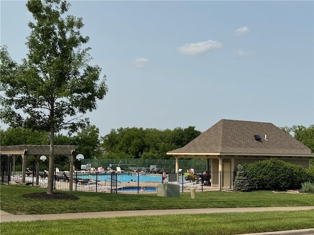 4301 N 141st St, Basehor, KS 66007 - view of property's community with a pool and a gazebo