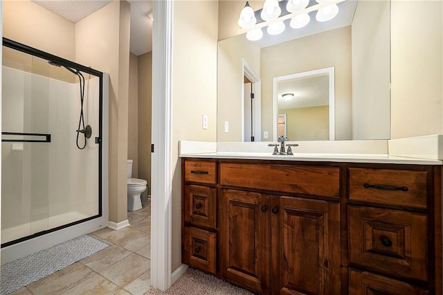 4301 N 141st St, Basehor, KS 66007 - full bathroom with a shower stall, vanity, and tile patterned flooring