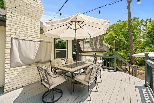 10319 W 92nd Pl, Overland Park, KS 66214 - wooden deck featuring outdoor dining space