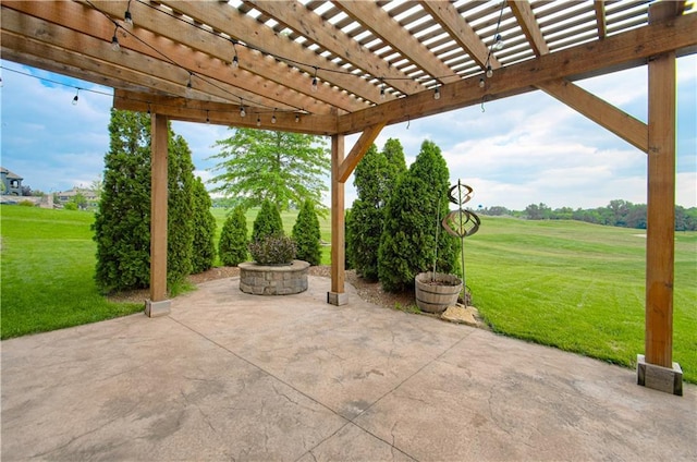 1110 Metfield Ln, Raymore, MO 64083 - view of patio featuring a pergola