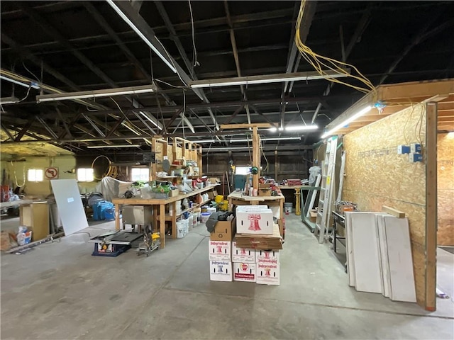 view of basement