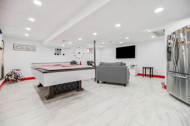 11506 Knox St, Overland Park, KS 66210 - game room with baseboards and recessed lighting