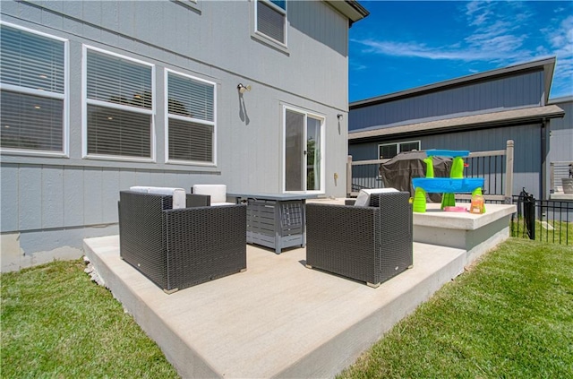 view of patio featuring outdoor lounge area