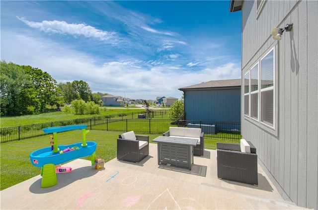 18061 W Hauser St, Overland Park, KS 66013 - view of patio / terrace with an outdoor living space