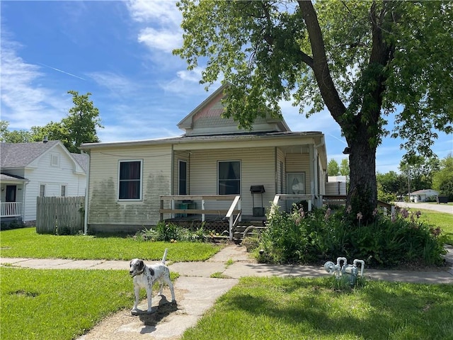 view of front facade with a porch