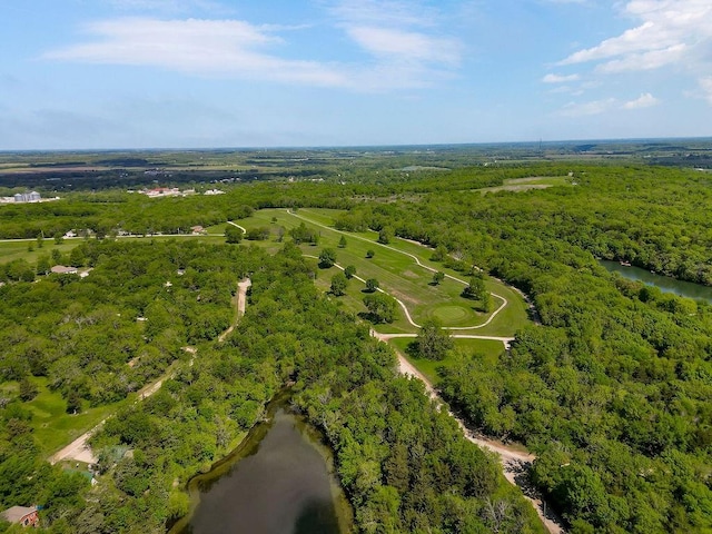 85 Birdie Ln, Mound City, KS 66056 - aerial view of property and surrounding area featuring a nearby body of water and a forest