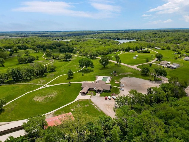 85 Birdie Ln, Mound City, KS 66056 - bird's eye view of a heavily wooded area and a large body of water