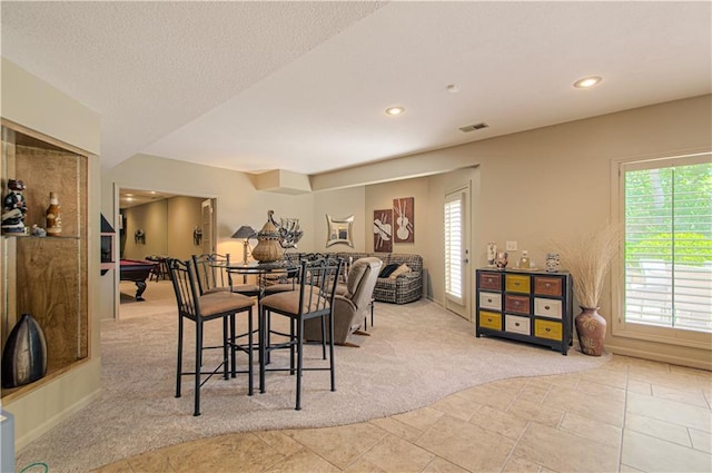 5445 NE Northgate Xing, Lees Summit, MO 64064 - carpeted dining area with plenty of natural light and recessed lighting