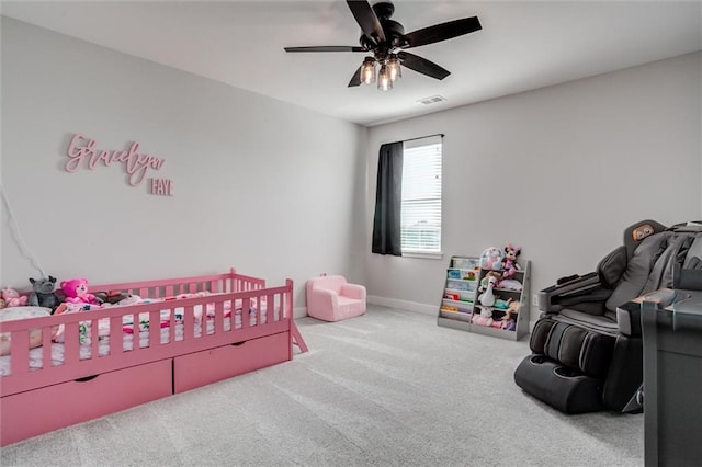 4713 NE Saratoga Ct, Lees Summit, MO 64064 - bedroom featuring carpet, baseboards, and ceiling fan