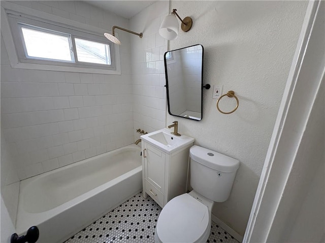 7115 Myrtle Ave, Kansas City, MO 64132 - full bathroom featuring toilet, shower / bath combination, and vanity