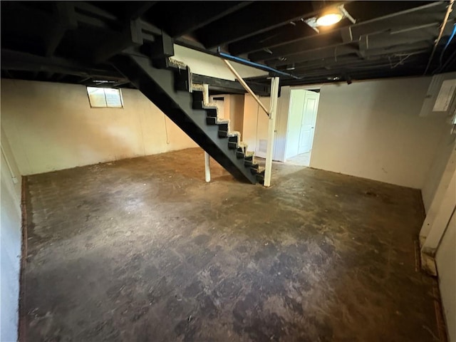 7115 Myrtle Ave, Kansas City, MO 64132 - basement with stairway and electric panel
