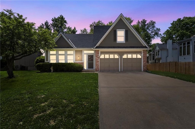 traditional home featuring concrete driveway and brick siding