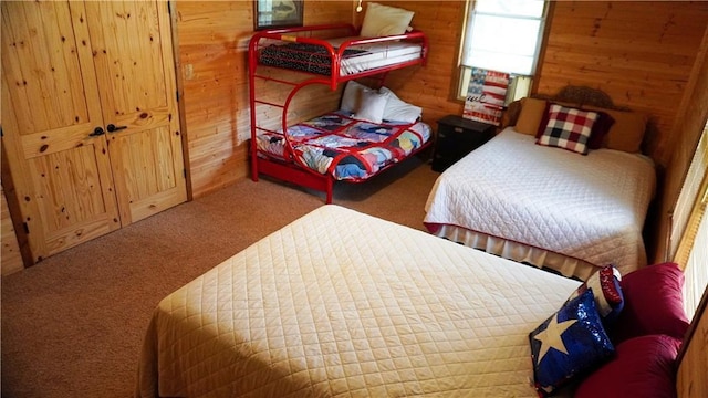 25996 Arrowhead Rd, Hermitage, MO 65668 - carpeted bedroom with wood walls