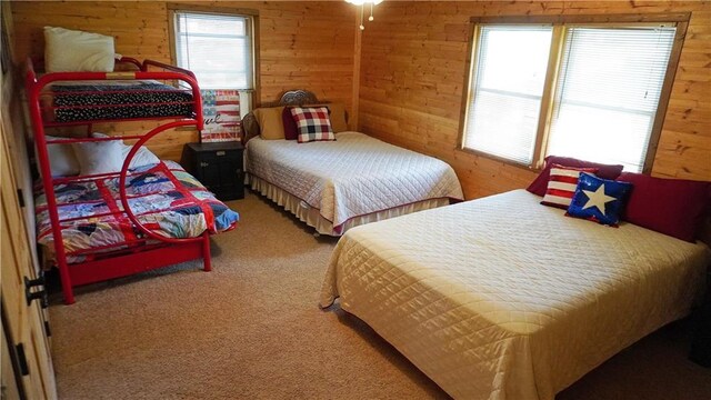 25996 Arrowhead Rd, Hermitage, MO 65668 - bedroom with carpet floors and wooden walls