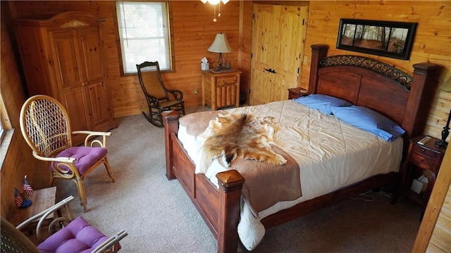 25996 Arrowhead Rd, Hermitage, MO 65668 - carpeted bedroom with wood walls