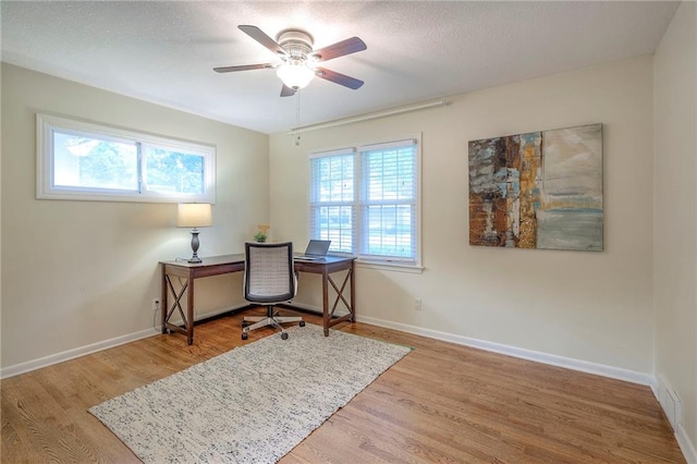 9711 Roe Ave, Overland Park, KS 66207 - office space featuring ceiling fan and wood finished floors