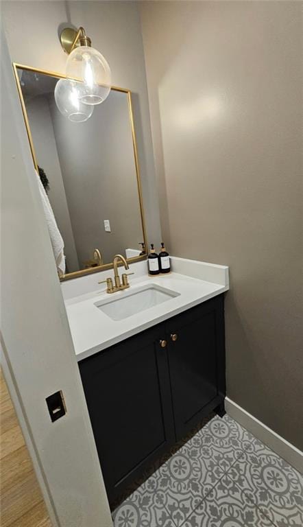 21851 179th St, Tonganoxie, KS 66086 - bathroom featuring vanity and baseboards