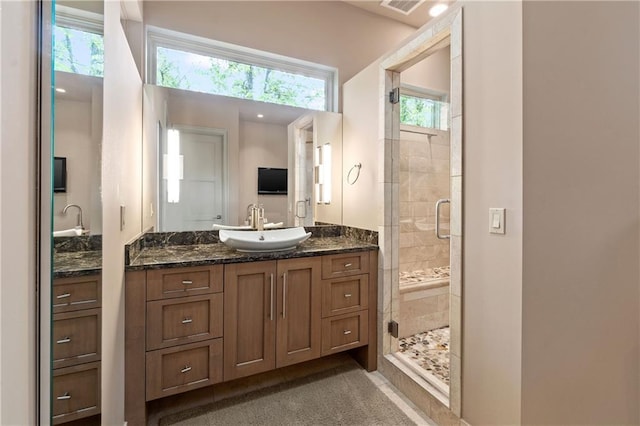14160 Juniper St, Leawood, KS 66224 - full bathroom featuring a stall shower and vanity