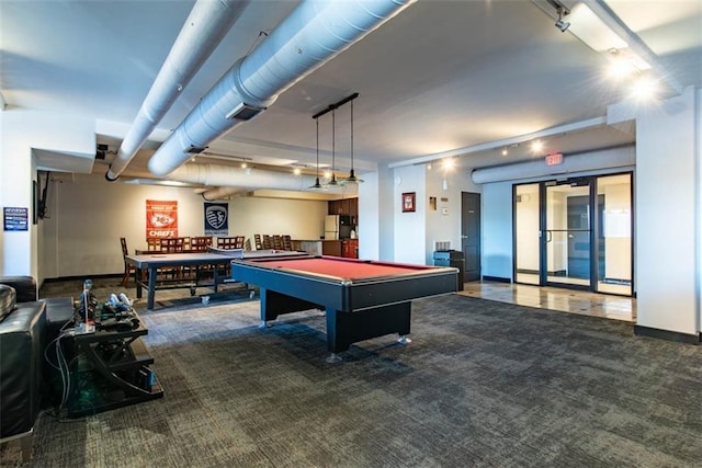 700 E 8th St Unit 10J, Kansas City, MO 64106 - game room featuring carpet flooring and pool table