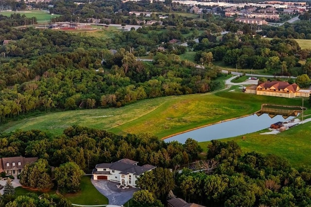 5645 Legler St, Shawnee, KS 66217 - aerial view of a large body of water and a forest