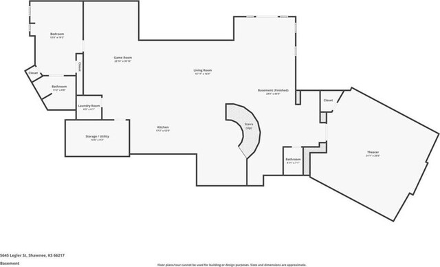 5645 Legler St, Shawnee, KS 66217 - view of home floor plan