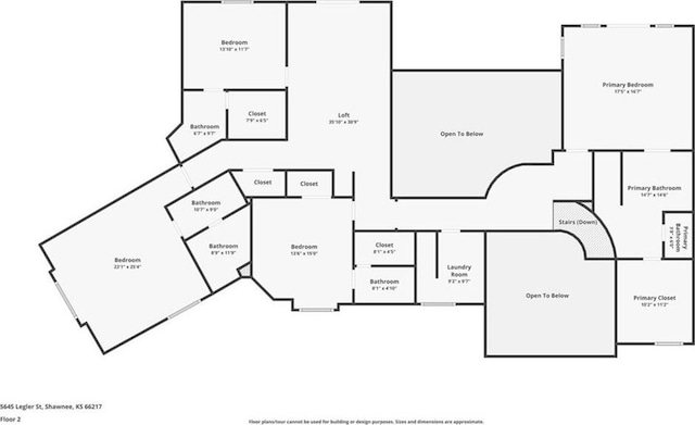 5645 Legler St, Shawnee, KS 66217 - view of floor plan / room layout