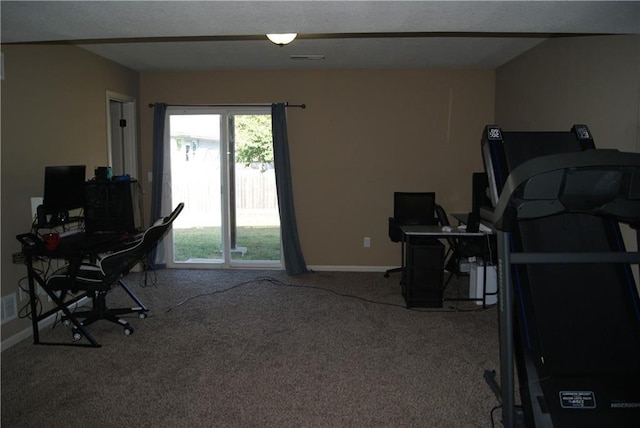 706 Terry Dr, Pleasant Hill, MO 64080 - carpeted home office with baseboards